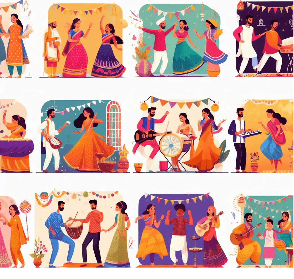 Navaratri celebration different culture people celebrating Navaratri Hindu Navratri celebration