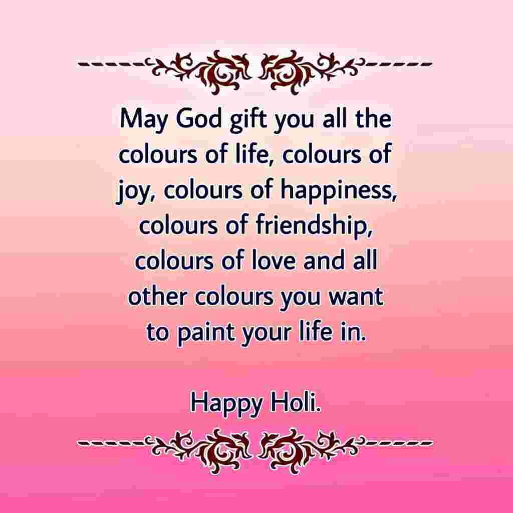 Happy Holi Special Wishes, Greeting, Message Images in English Holi Wishes in English