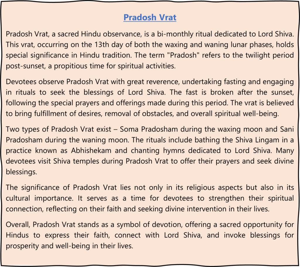 Pradosh Vrat Short Essay and Facts with Rituals & Celebration Ideas Pradosh Vrat Short Essay in English