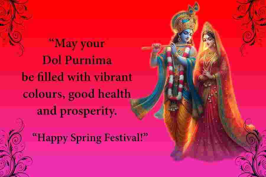 Dol Purnima Wishes, Quotes, Shayari & Messages Images Vasant utsava wishes in English