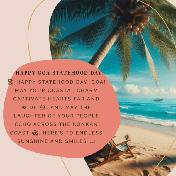 Happy Goa Statehood Day Greetings, Wishes, Quote Messages Image Happy Goa Statehood Day Greeting Wishes