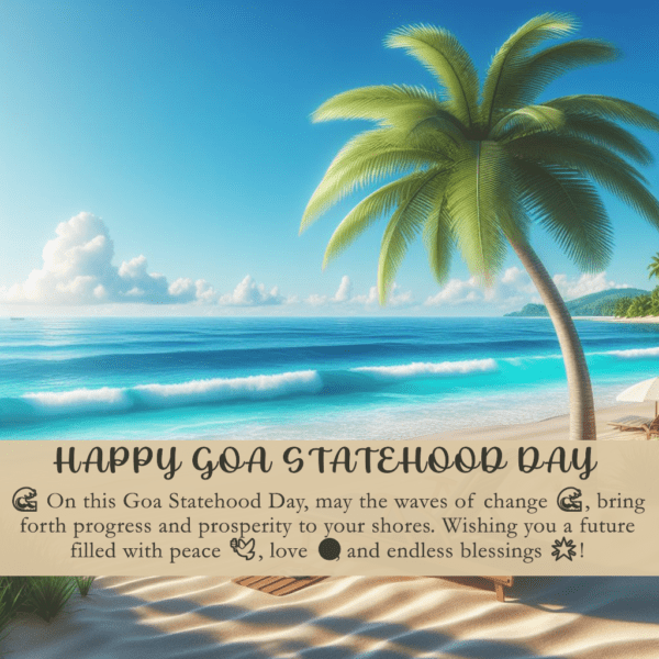 Happy Goa Statehood Day Greetings, Wishes, Quote Messages Image Happy Goa Statehood Day Quote wishes