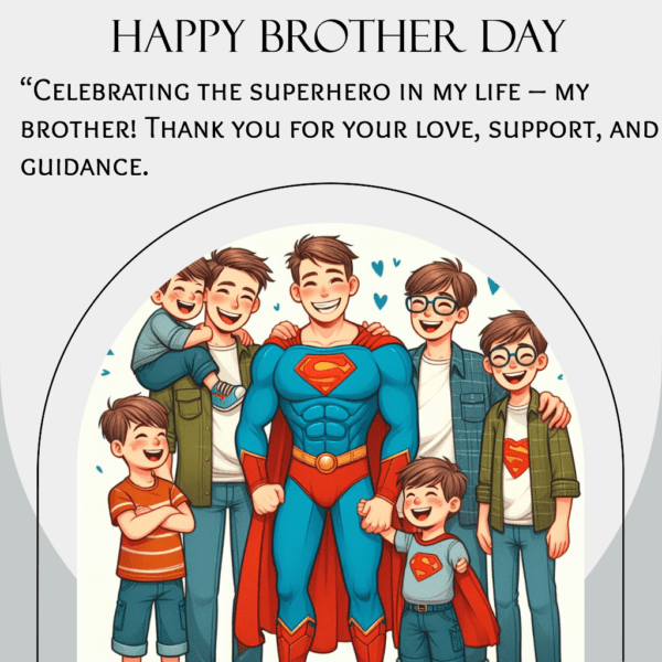 Happy National Brother Day Greeting, Wishes, Quote & Shayari Message Image Happy National Brother Day Greeting Image