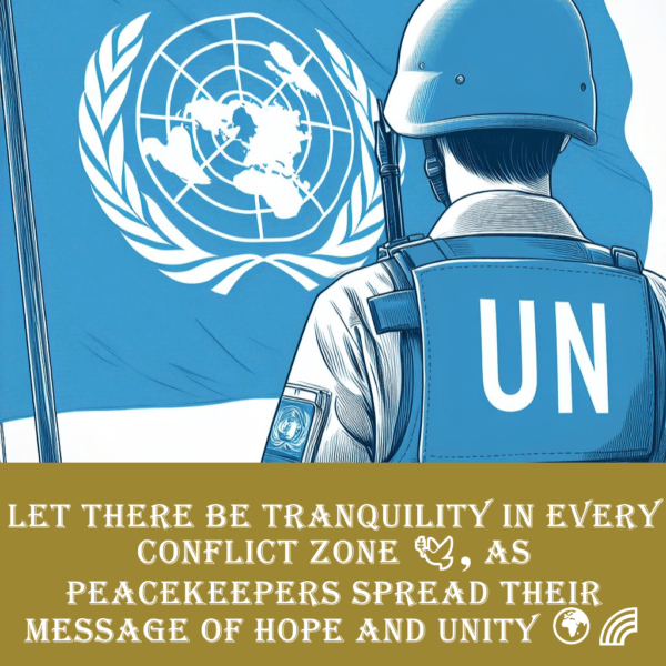 Peaceful Wishes, Quote Messages Image on International day of UN Peacekeepers International day of UN Peacekeepers Peaceful Message image