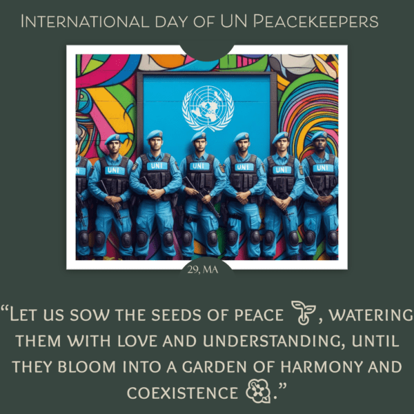 Peaceful Wishes, Quote Messages Image on International day of UN Peacekeepers International day of UN Peacekeepers Peaceful Quote