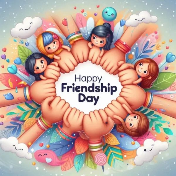 Happy Friendship Day Greeting Quote, Status Messages with images In English & Hindi Happy Friendship Day Greeting Message image