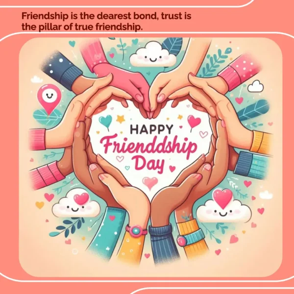 Happy Friendship Day Greeting Quote, Status Messages with images In English & Hindi Happy Friendship Day Greeting Quote