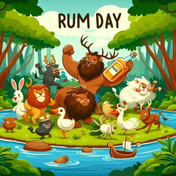 National Rum Day Greeting, Messages, Funny Jokes, Status for all Rum Lovers with fact & images National Rum Day Funny Animal image