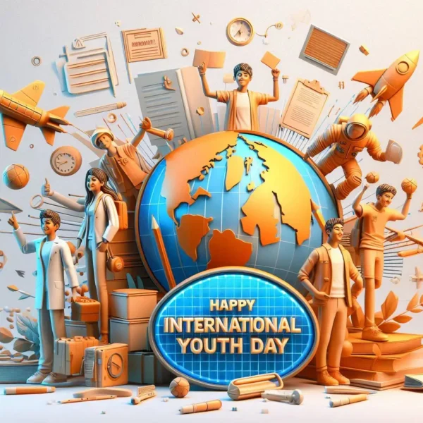 Happy International Youth Day Greeting, Motivation Quote, Status, Messages with images Happy International Youth Day Image