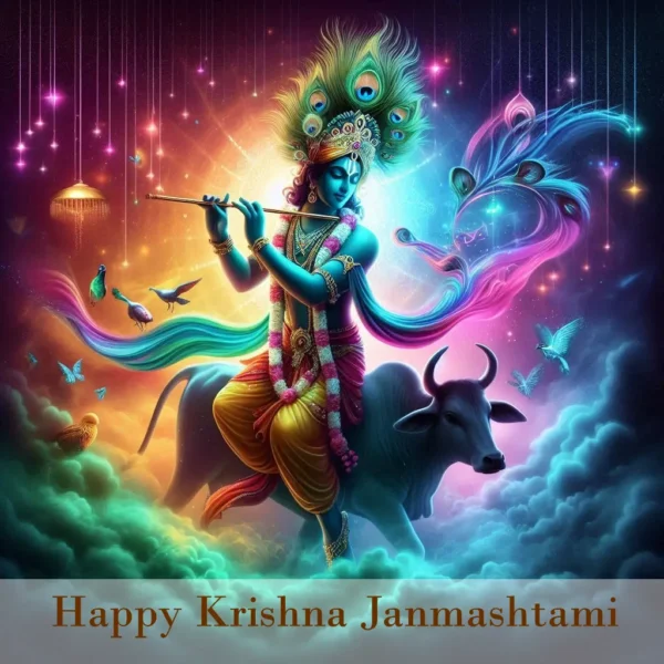 Happy Krishna Janmashtami Greeting, Wishes, Spiritual Messages, Quotes, Status with facts & Lord Krishna Images Happy Krishna Janmashtami Greeting image