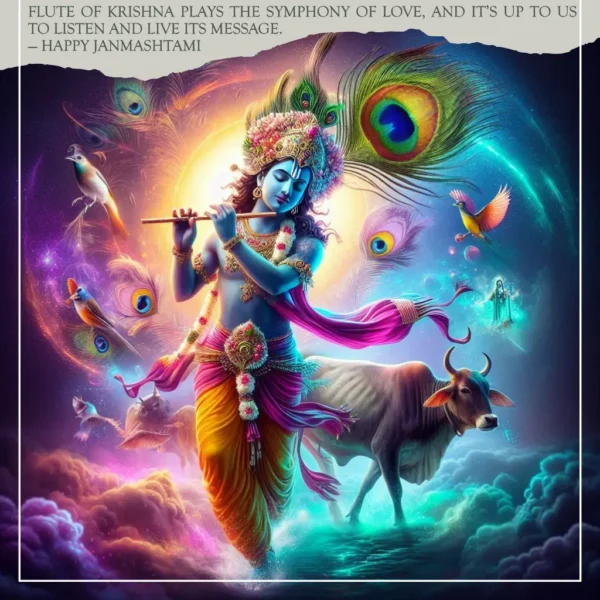 Happy Krishna Janmashtami Greeting, Wishes, Spiritual Messages, Quotes, Status with facts & Lord Krishna Images Happy Krishna Janmashtami quote Message