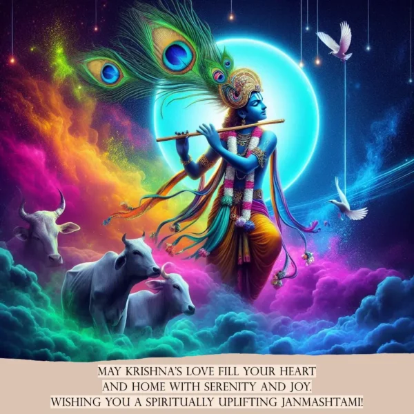 Happy Krishna Janmashtami Greeting, Wishes, Spiritual Messages, Quotes, Status with facts & Lord Krishna Images Happy Krishna Janmashtami status image