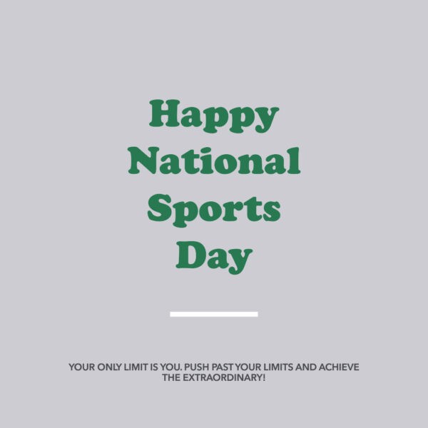 National Sports Day Greeting messages, Wishes, Inspirational Quotes, motivational status, Facts and Images National Sports Day Inspirational Message