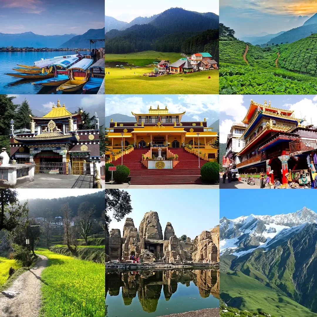 Top 10 Must-Visit Tourist Destinations in Himachal Pradesh lake and Tibetan temple and nature view in dhramshala
