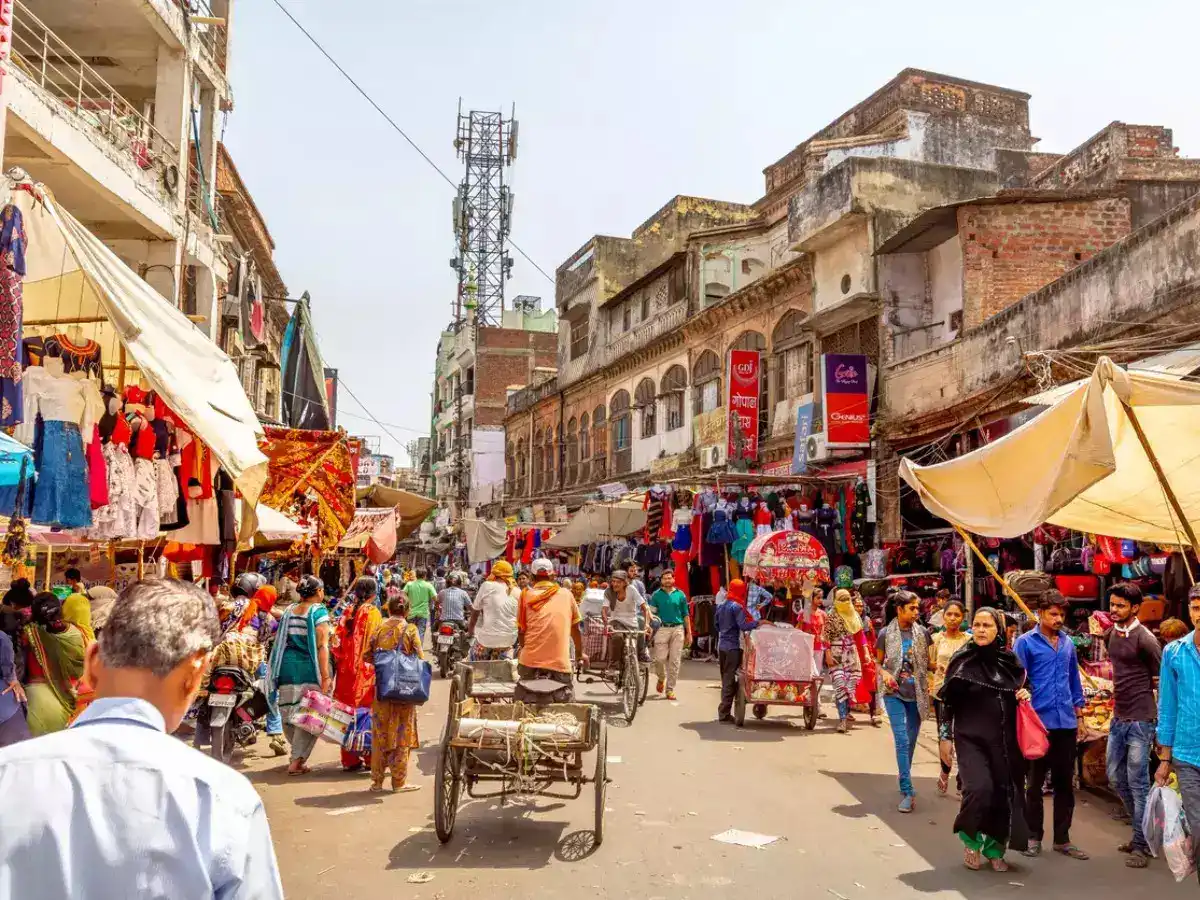 Chandni Chowk market in Delhi Chandni Chowk market in Delhi